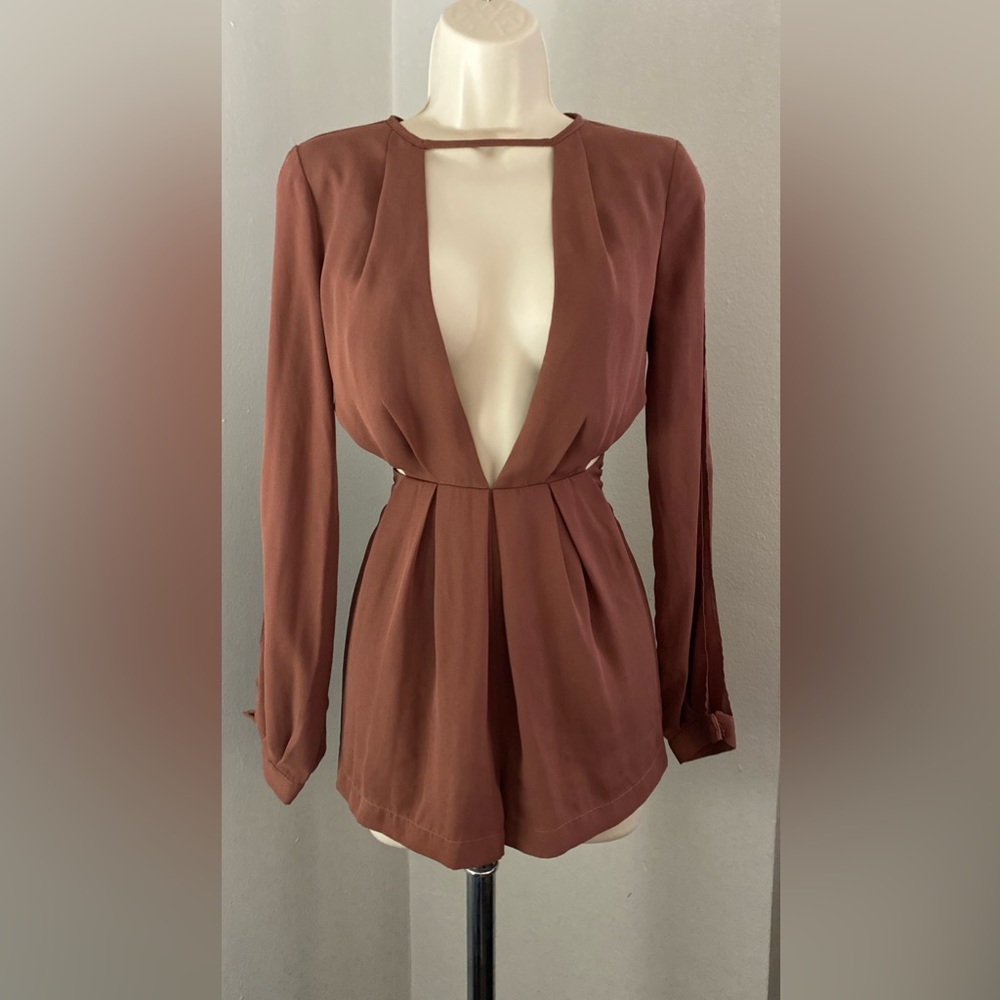 Akira Dusty Rose Cutout Romper S